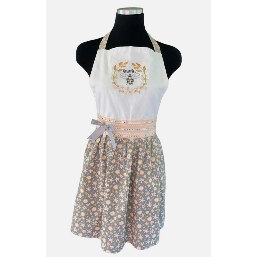 Kay Dee Designs Apron Embroidered Queen Bee Cottage Retro FloralFits XS/S/M/L